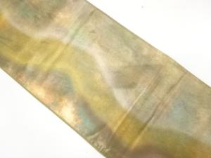 引箔　よろけ縞模様　袋帯